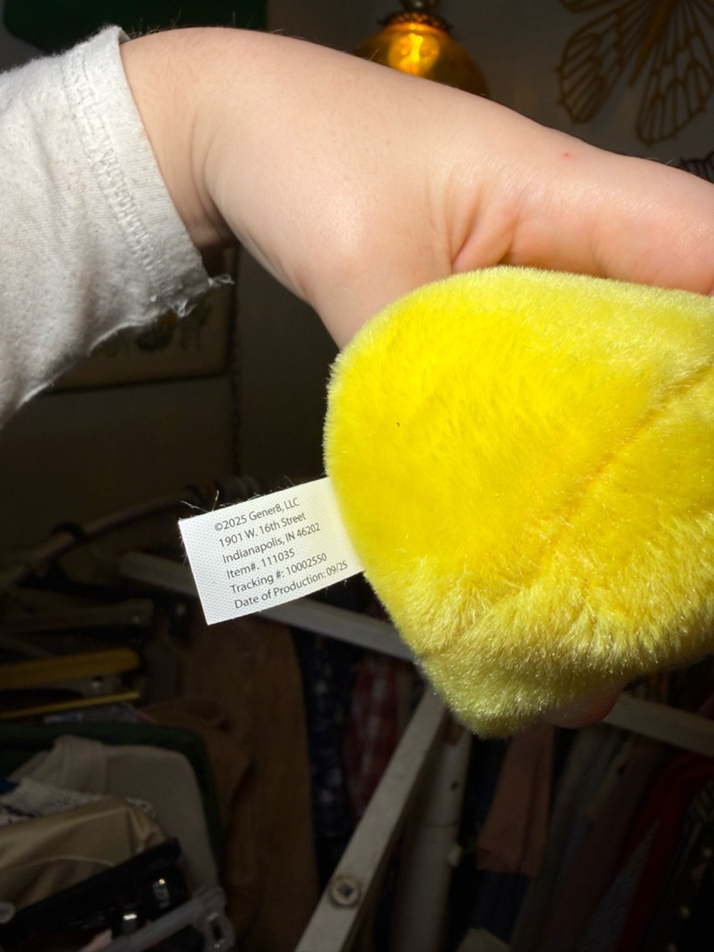 Harutso I Yellow Plush Duck Keychain with Face & glitter eyes - Picture 6 of 8